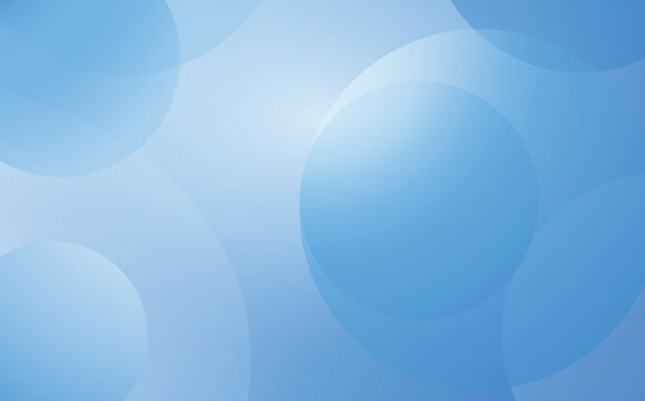 Abstract blue background with soft transparent circles modern and minimalist design.