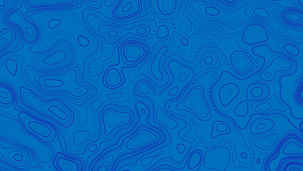 Topographic line map pattern. Contour elevation topographic and textured Background of geographic grid for hiking and mountain sports. White on blue. Vector illustration © Creative