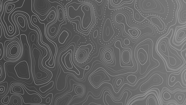 Abstract Topographic Map Contour Lines Minimal Landscape Vector Background