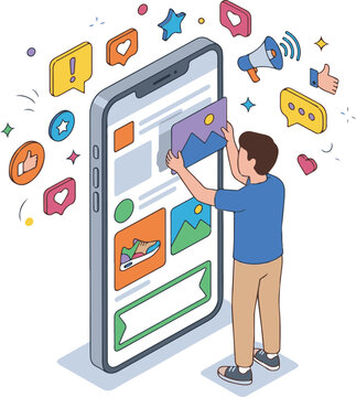 Creative mobile application interface design concept