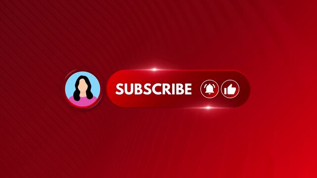 Subscribe Button Animation with Bell Notification | YouTube Social Media CTA