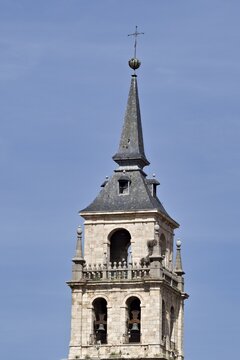Detail of the bell tower of the Holy and Distinguished Magistral Cathedral of Saints Justus and Pastor in Alcal&aacute; de Henares, Spain
