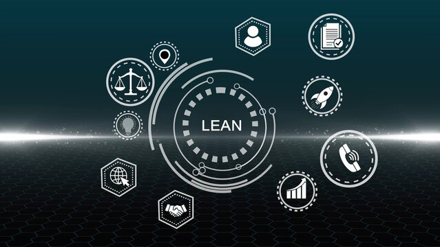 Lean manufacturing. Quality and standardization. Business process improvement. Six sigma technology and business concept. industrial process optimization with keizen