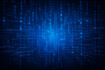 Obraz premium Blue Futuristic Digital Circuit Background