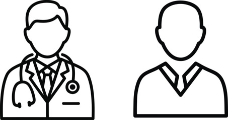 Fototapeta premium Doctor and businessman professional icons