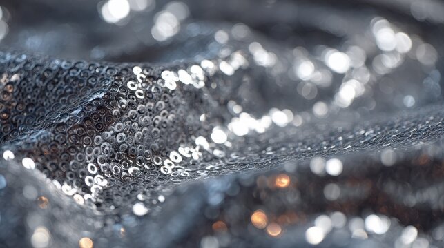 Shimmering metallic sequin texture creating a luxury fabric backdrop