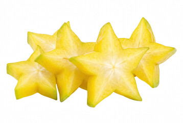 Fototapeta premium Fresh Ripe Slices of Yellow Star Fruit