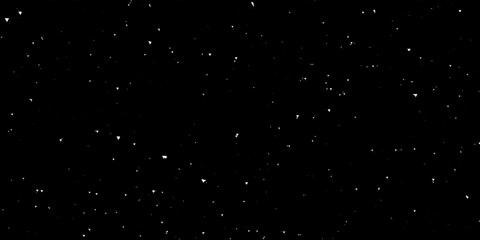 Chaotic white bokeh on a black background, light spots texture, abstraction, falling snow, starry sky, bright glare of light texture © Berkah