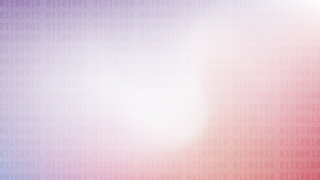 Soft Gradient Binary Code Background in Pastel Pink and Purple