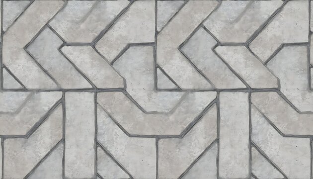 Geometric interlocking concrete pavers texture background grey stone paving block pattern architectural floor tile backdrop abstract line walkway design paving stone pattern backdrop