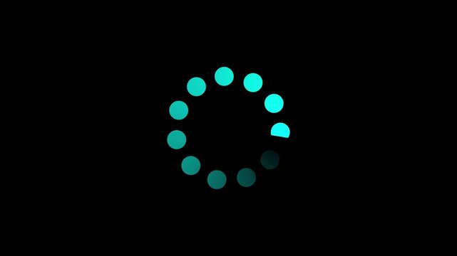 loading circle dot animation video.Loading - circle Modern loading animation. Circular loading indicator , loading and buffering icon animation-looped 