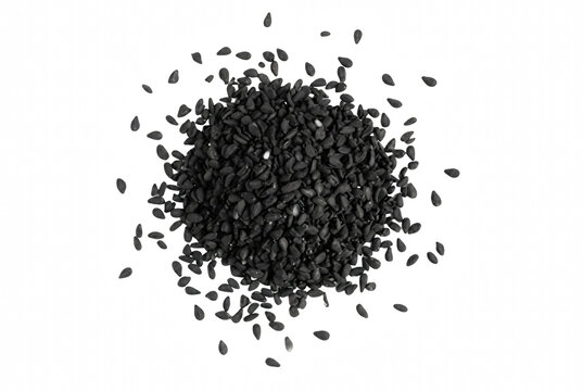 Heap of Dark Nigella Seeds Top View