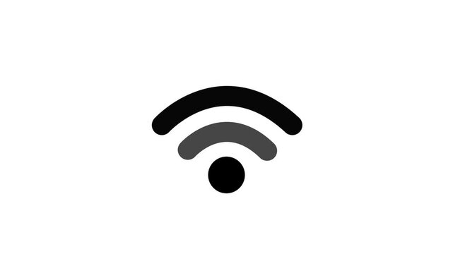 Wireless and WiFi Animation Wi-Fi Signal Symbol Internet Connection and Remote Internet Access for Modern Technology and Network Communication Projects