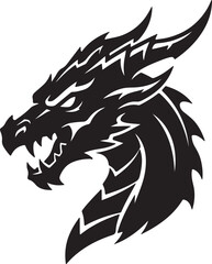 dragon, head, fantasy, mythical, creature, fire, beast, monster, magic, legend, dragonicon © pixel-area