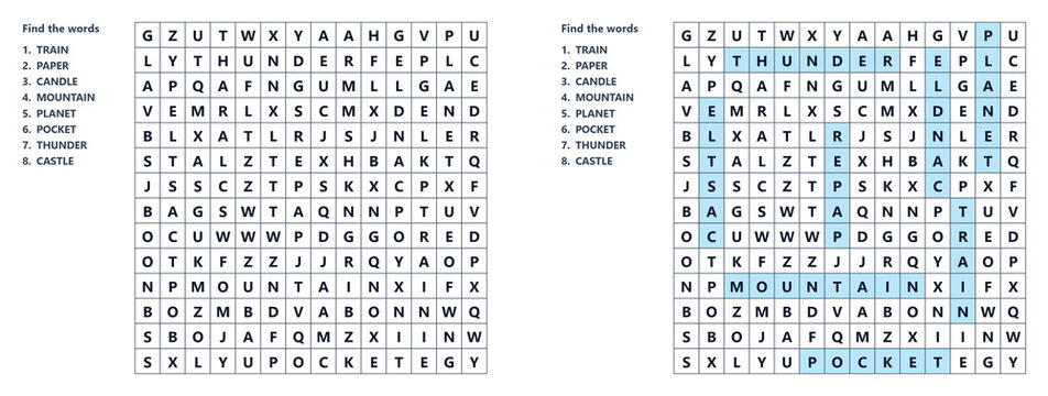 Animal theme word search puzzle for kids, find hidden words, printable with answer key