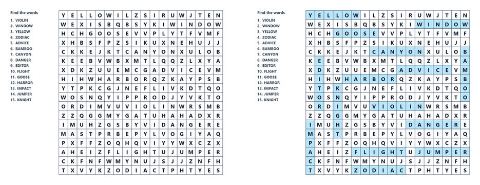 Animal-themed word search puzzle for kids, find hidden words, printable with answer key