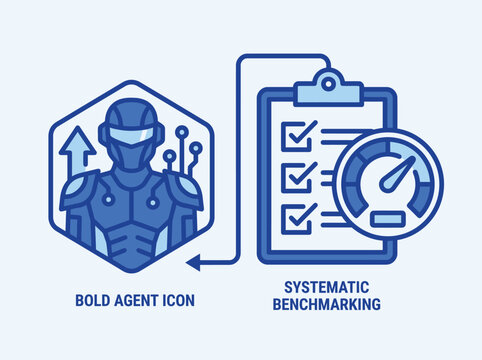Systematic benchmarking of ai agent performance vector illustration