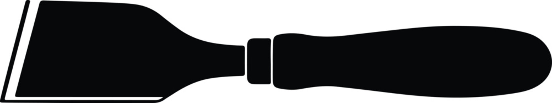 Silhouette vector illustration of a professional wood carving chisel tool design