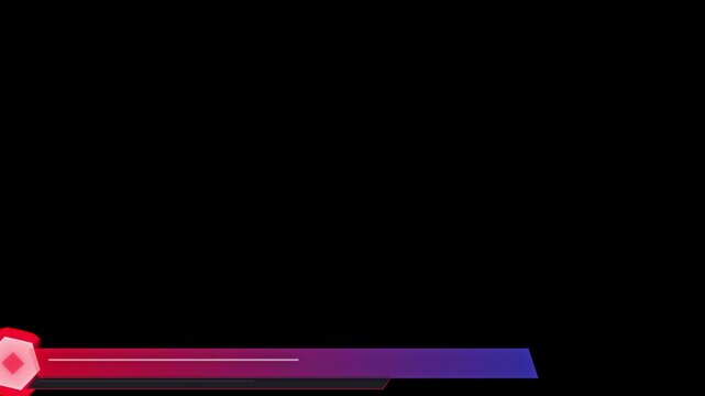Futuristic Digital Lower Third Text Animation Bar for Video Overlay Background