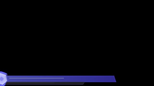 Modern Geometric Lower Third Text Animation with Blue Accents