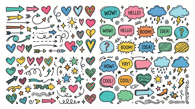 Colorful stickers with fun designs.