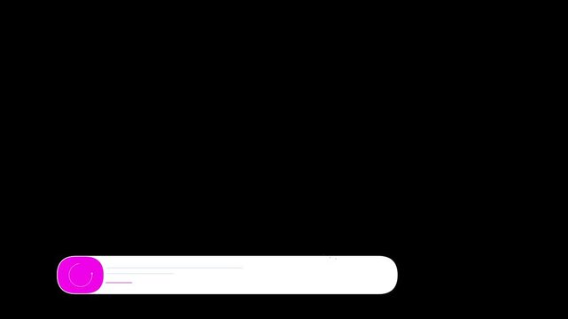 Lower Third, Digital interface loading bar animation for data processing and waiting screens