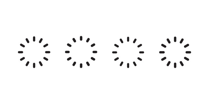 Loading sign or status indicator. buffering animation or progress icon. website and app user interface element.