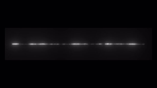 Abstract Digital Audio Sound Wave Visualization on Black Background.