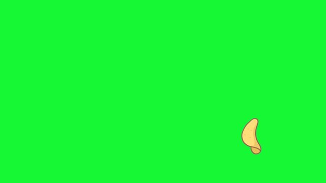 potato chips animation with transparent background good for looping video, decoration, food video, etc