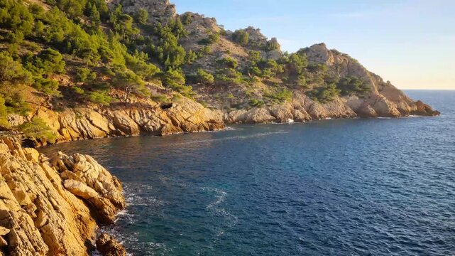 The Cote Bleue by the Estaque mountain range and the Mediterranean Sea, South of France