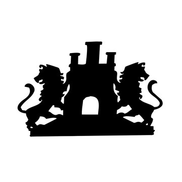 Leones agarrando un castillo