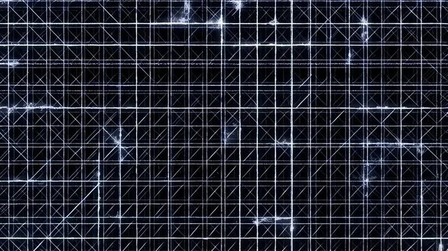 Dynamic sound waves oscillation display in glowing grid pattern