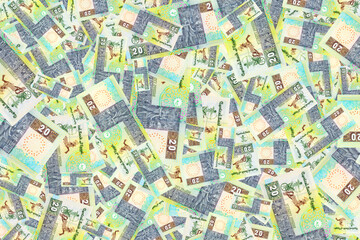 Fototapeta premium 20 Pounds Egyptian Banknote featuring Ancient Egyptian Pharaonic Art. Money of Egypt.