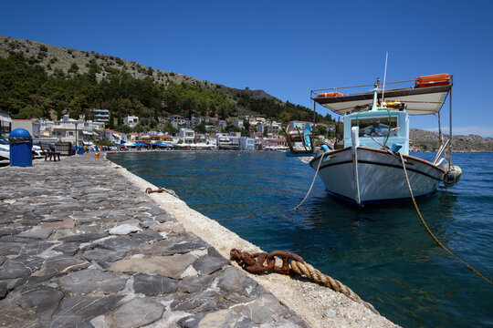Beautiful fishing village Lagada in Chios, Greek Islands