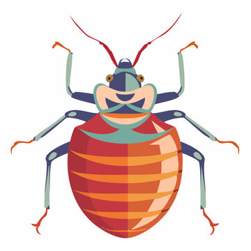 Stylized Illustration of a Stink Bug