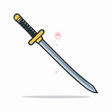 Stylized Katana Sword Illustration