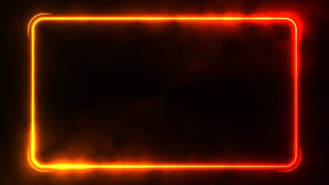 Fiery Orange Heat Facecam Frame Blazing Red Plasma Border Overlay Seamless 4K