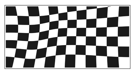 Obraz premium Waved Checkered Flag Pattern Design.