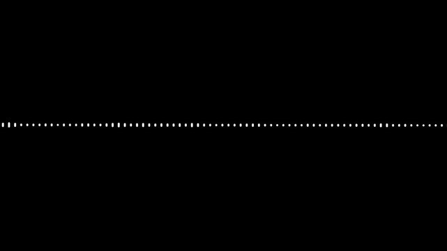 Sound wave audio spectrum black background, audio waveform spectrum animation.White line audio wave visualization on transparent background.Sound wave animation isolated on black background.