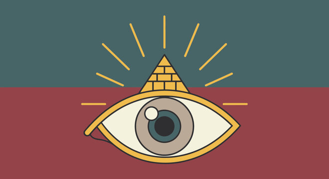 All seeing eye with pyramid.