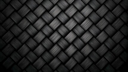 Fototapeta premium Dark Woven Carbon Fiber Texture Background