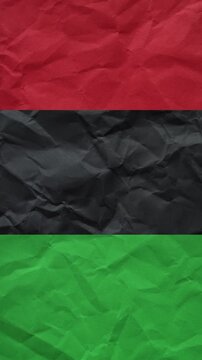 Pan African Flag Wrinkled Paper Design for Cultural Pride