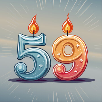 Birthday Candles Number 59