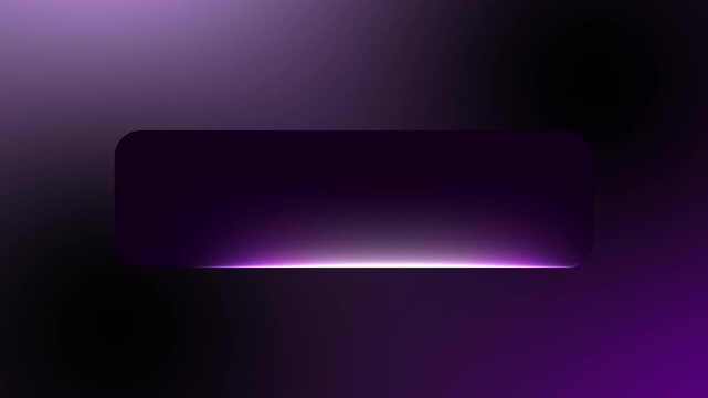 Abstract SaaS UI text box with deep glow pop up effect. Blank futuristic HUD rounded panel layout with neon glowing edges and purple gradient light frame border.