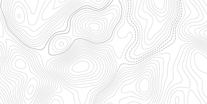The concept of a conditional geography scheme and the terrain path. Ultra wide size. Map on land vector terrain Illustration. Strong Connection to Natural Geography.

