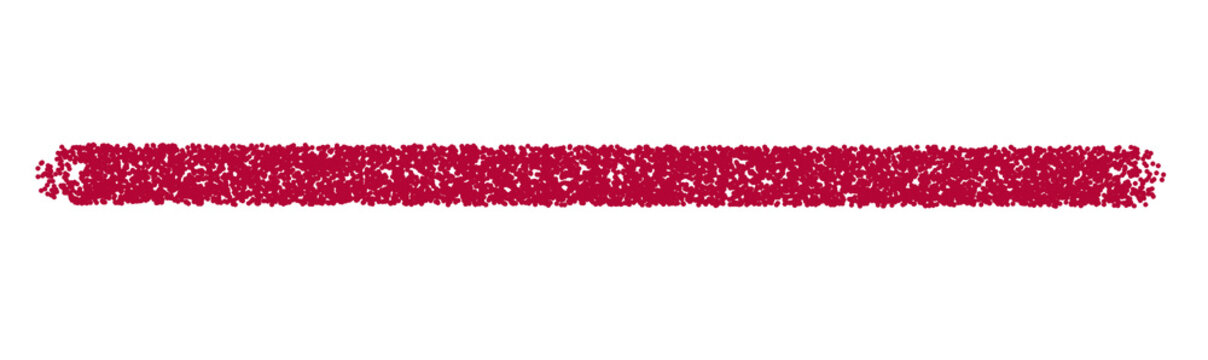 Red highlighter brush stroke line with crayon