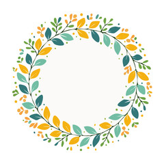 Fototapeta premium Floral Wreath Vector Illustration