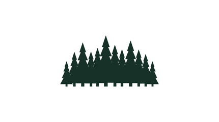 Minimalist Forest Silhouette Pine Trees Icon Vector Illustration © Ilyas Raziq Zayyan A