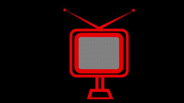 noice effects animation, and black background, with tv foatice icon animation, and 4k video.
