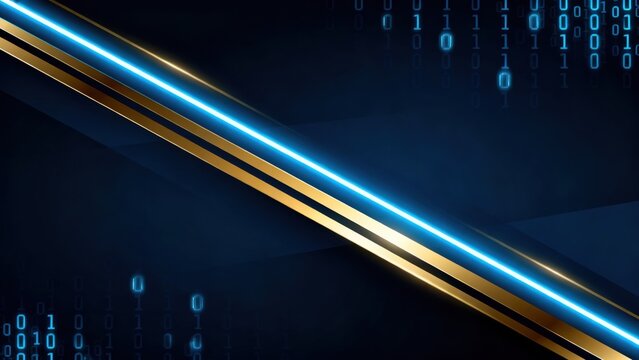 Abstract digital lines and binary code